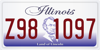 IL license plate Z981097