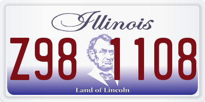 IL license plate Z981108