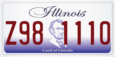 IL license plate Z981110