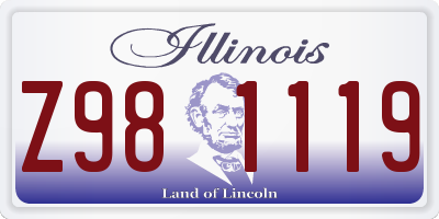 IL license plate Z981119