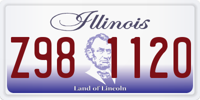IL license plate Z981120