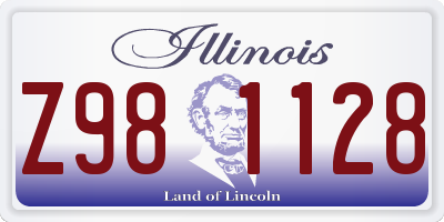 IL license plate Z981128