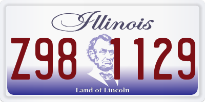 IL license plate Z981129