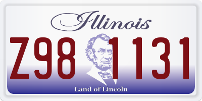 IL license plate Z981131
