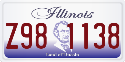 IL license plate Z981138