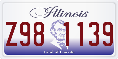 IL license plate Z981139