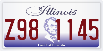 IL license plate Z981145
