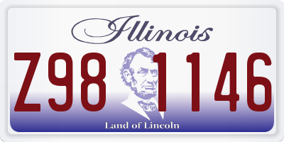 IL license plate Z981146