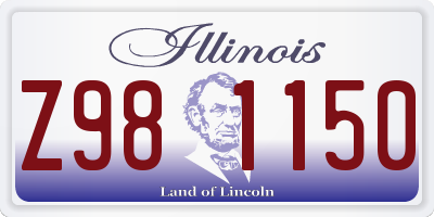 IL license plate Z981150