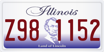 IL license plate Z981152