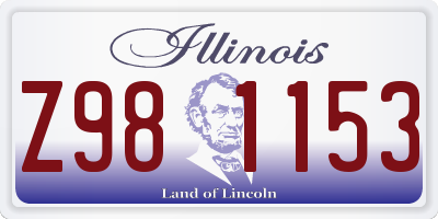 IL license plate Z981153