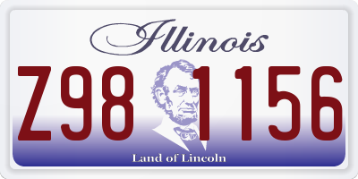 IL license plate Z981156