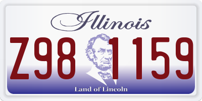 IL license plate Z981159