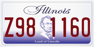 IL license plate Z981160