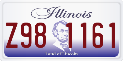 IL license plate Z981161