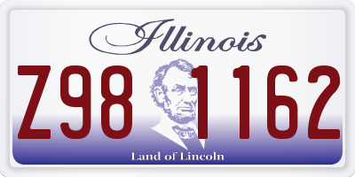 IL license plate Z981162
