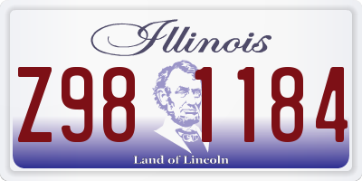 IL license plate Z981184