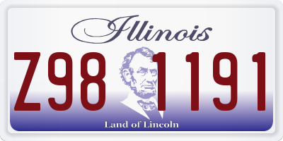 IL license plate Z981191