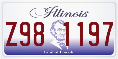 IL license plate Z981197