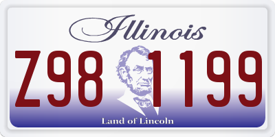 IL license plate Z981199