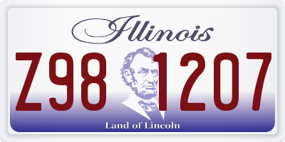 IL license plate Z981207