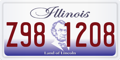 IL license plate Z981208