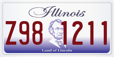 IL license plate Z981211