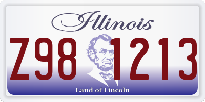 IL license plate Z981213