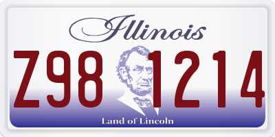 IL license plate Z981214