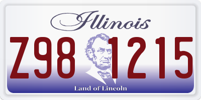 IL license plate Z981215