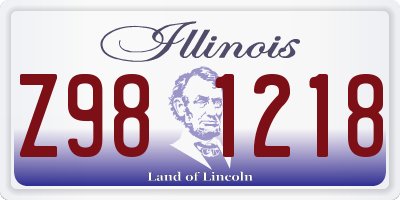 IL license plate Z981218