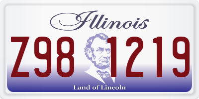 IL license plate Z981219