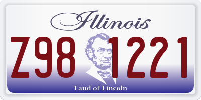 IL license plate Z981221