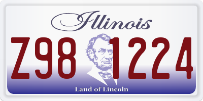 IL license plate Z981224