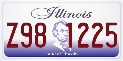 IL license plate Z981225