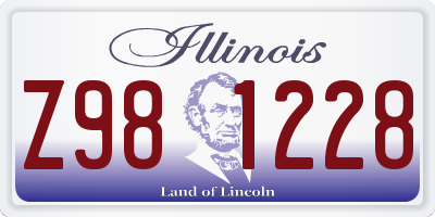 IL license plate Z981228