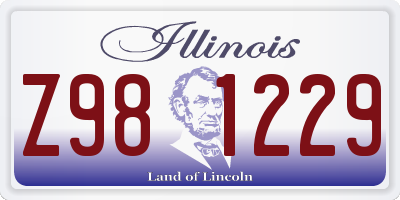 IL license plate Z981229