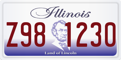 IL license plate Z981230