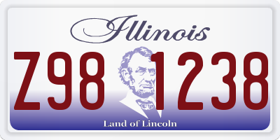 IL license plate Z981238