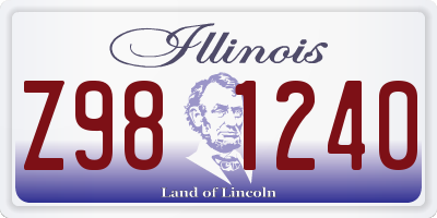 IL license plate Z981240