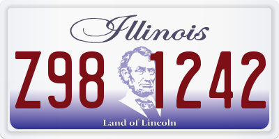 IL license plate Z981242