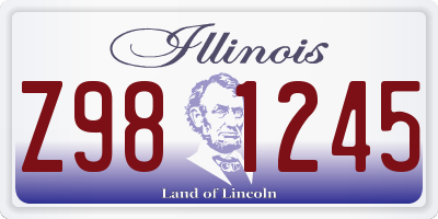 IL license plate Z981245