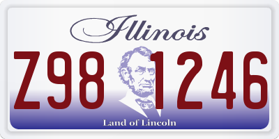 IL license plate Z981246