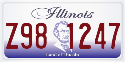 IL license plate Z981247