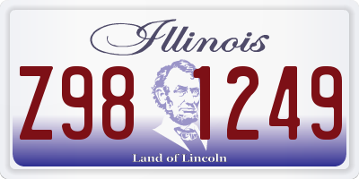 IL license plate Z981249