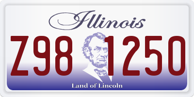 IL license plate Z981250