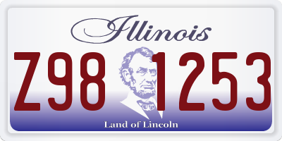 IL license plate Z981253