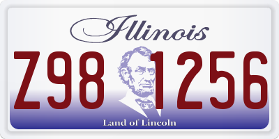 IL license plate Z981256