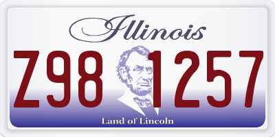 IL license plate Z981257