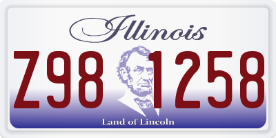 IL license plate Z981258